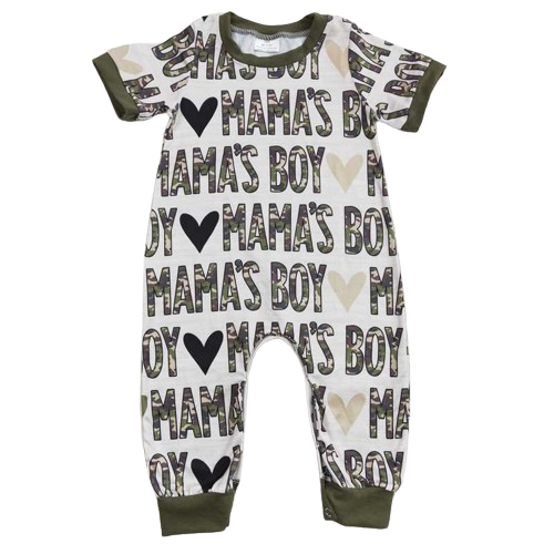 MAMA'S BOY CAMO Short Sleeve Long Pants Jumpsuit