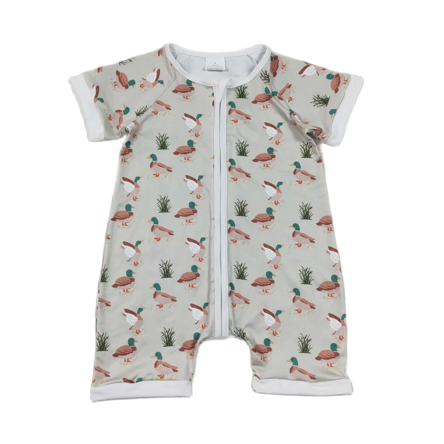 Western Peaceful Ducks Zip-Up Romper - Baby Clothes