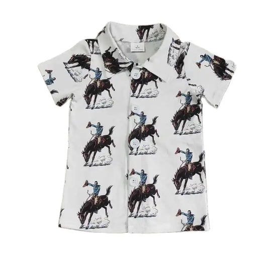 Boys Ride Em Cowboy Western Shirt - Kids Clothes