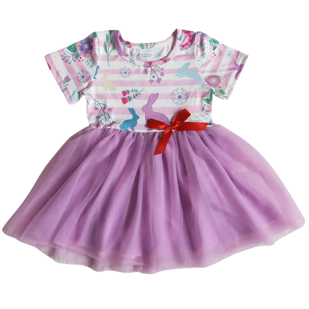 Whimsical Dress Purple Bunny Tutu - Kids Clothing