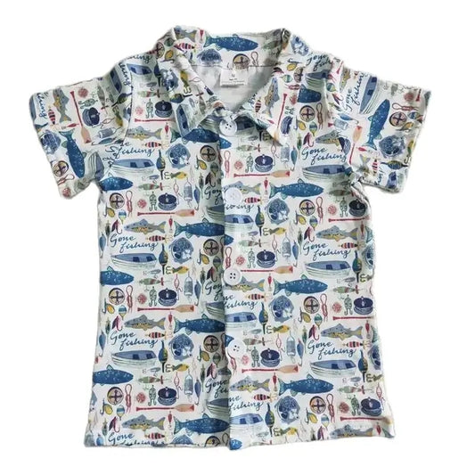 Boys Collared Fishing Western Shirt - Kids Clothes