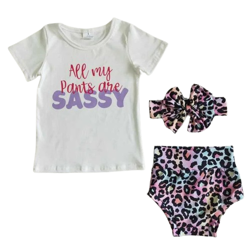 Sassy Leopard Print Outfit Southwest Baby Bummies-Kid