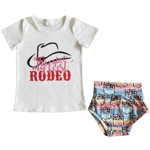 Baby Bummies Western Summer Outfit - MY FIRST RODEO Girls