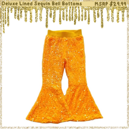 Deluxe Lined Sequin Bell Bottoms (Flare Pants)