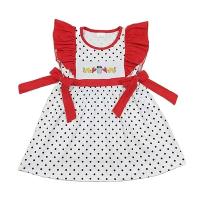 CRAWFISH APPLIQUE CUTIE - Girls Twirly Ruffle Dress