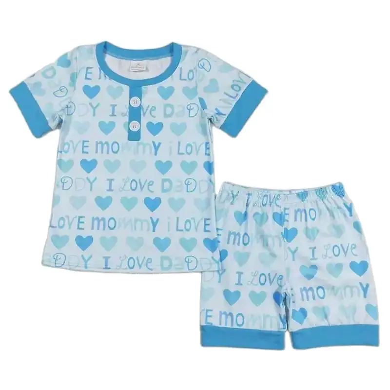 I Love Mommy I Love Daddy - Father's Day Boys Kids Outfit