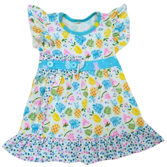 Fruit Cutie - Summer Twirly Ruffle Accent Dress Kids