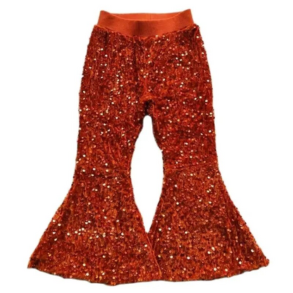 Deluxe Lined Sequin Bell Bottoms (Flare Pants)
