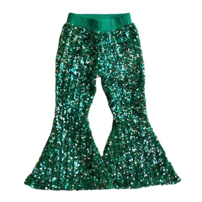 Deluxe Lined Sequin Bell Bottoms (Flare Pants)