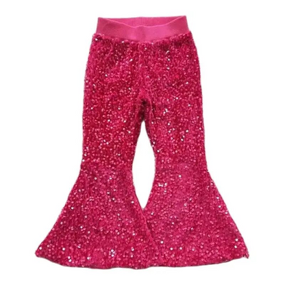 Deluxe Lined Sequin Bell Bottoms (Flare Pants)