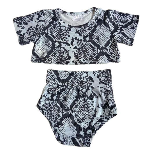 Summer Snakeskin Girls Western Bummies Outfit