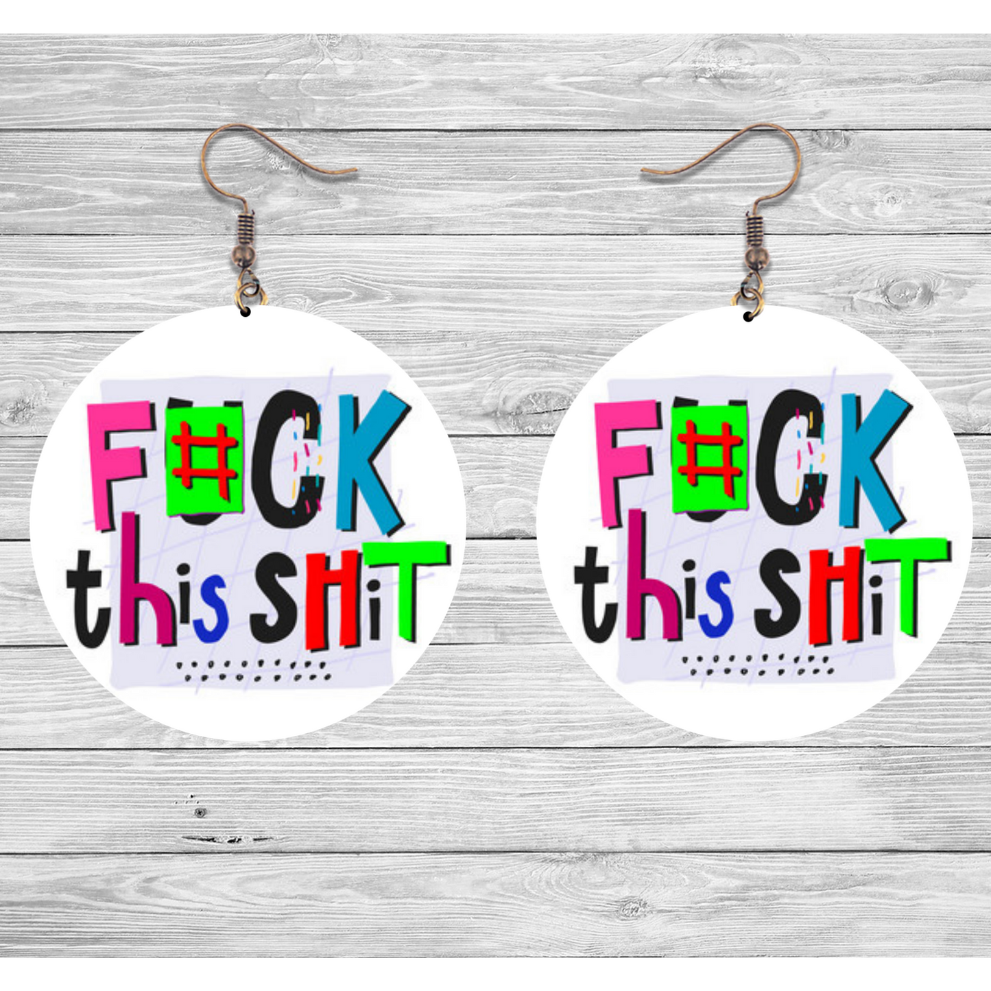 Dangle Earrings - Eff This! Galfirmations (Young Womens Contemporary)