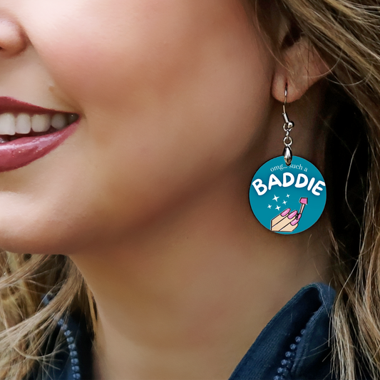 Dangle Earrings - OMG Such a Baddie! Galfirmations (Young Womens Contemporary)