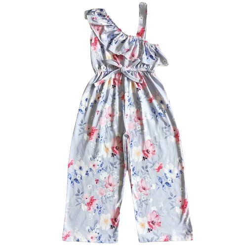 Summer Sophisticated Pastel Floral Jumpsuit - Kids Clothes