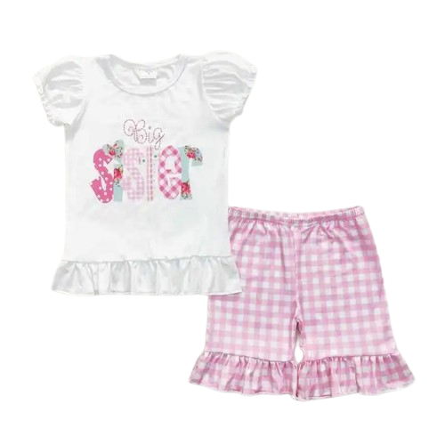 Big Sister Whimsical Summer Shorts Outfit - Kids