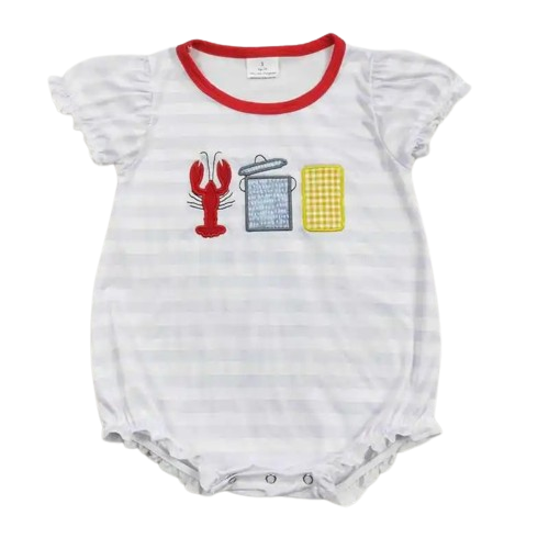 Summer Whimsical Baby Romper Seafood Cookout - Kids Clothing