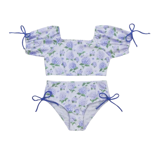 Girls 2Pc Tie Floral Bathing Suit - Kids Clothes