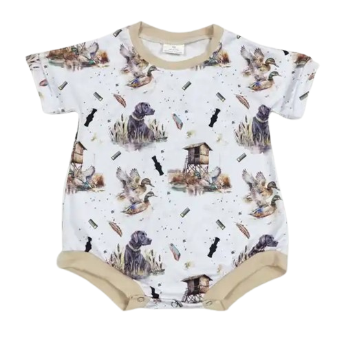 Western Baby Romper Ducks 'n Dogs Onesie Baby Clothes