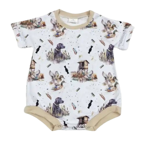 Summer Western Baby Romper Ducks 'n Dogs Onesie Baby Clothes