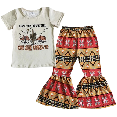 Cactus Aztec - Western Bell Bottom Outfit Kids Clothing