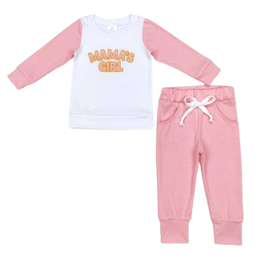 Mama's Girl Western Long Sleeve Shirt & Pants Outfit