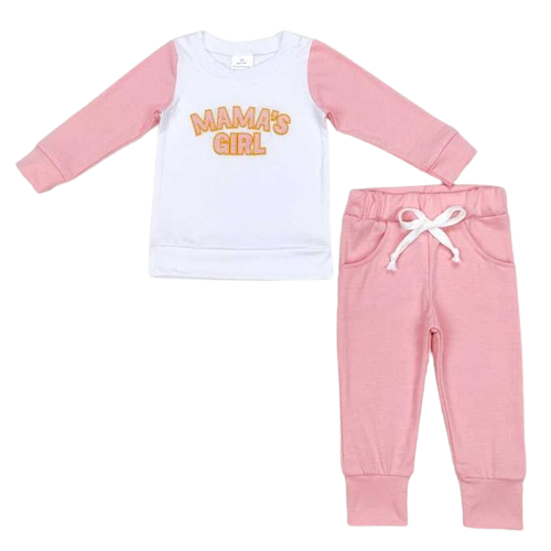 Summer Mama's Girl Western Long Sleeve Shirt & Pants Outfit