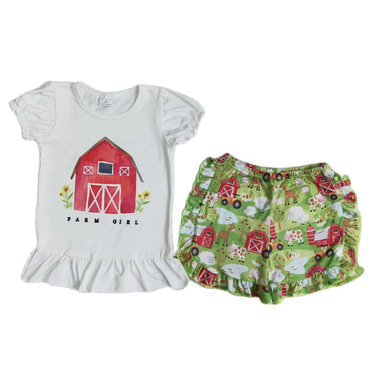 Farm Girl Western Summer Shorts Outfit - Kids Clothes