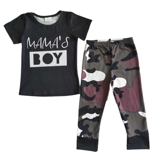 Boys Loungewear Outfit - Mama's Boy Camo - Kids Clothes