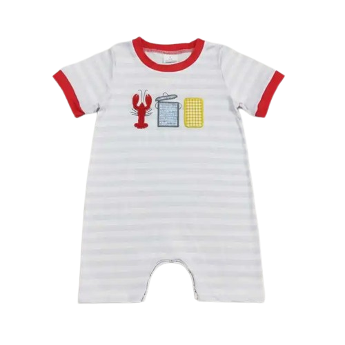 Summer Whimsical Baby Romper Seafood Cookout - Kids Clothing