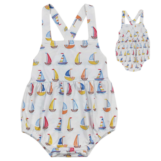 SAILBOAT Sleeveless Boys Romper