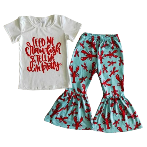 Pretty Crawfish - Western Bell Bottom Outfit Kids Clothing