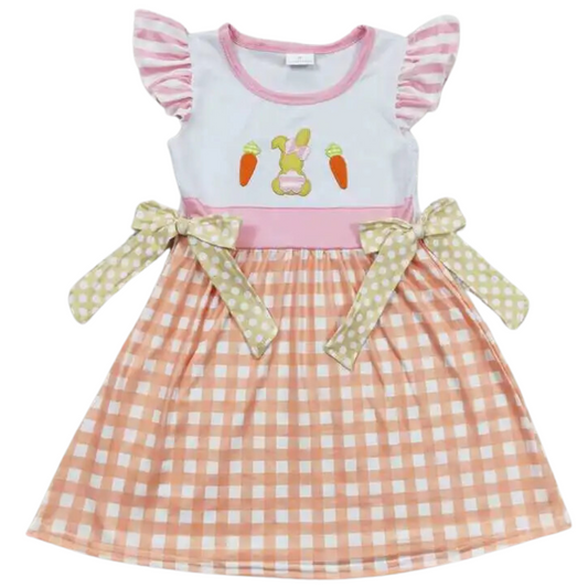 Whimsical Dress Flutter Sleeve Bunny - Kids Clothing