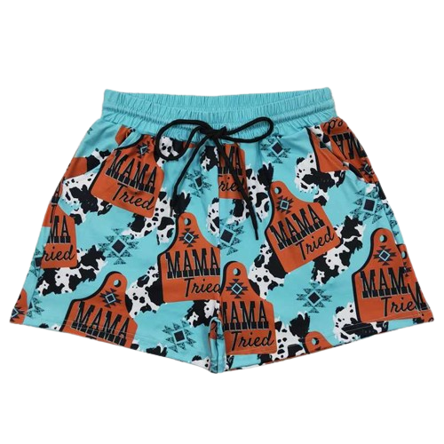 Summer Mother's Day Gifts Mama Tried Western Shorts - Kids