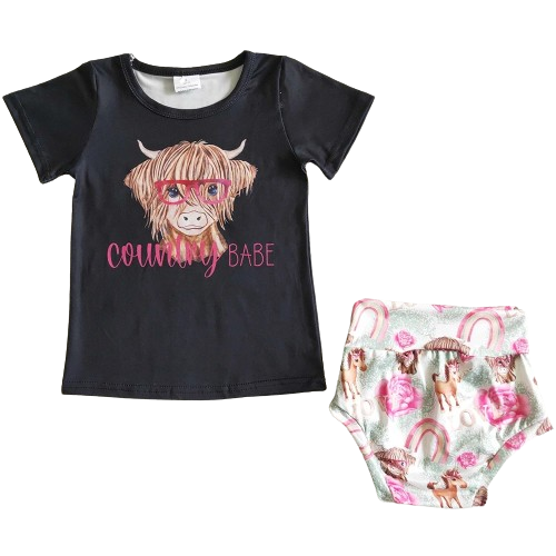 Summer Country Babe Outfit Southwest Baby Bummies - Kids