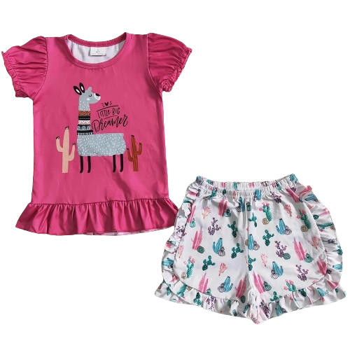 $6.00 Sale Little Big Dreamer Outfit Southwest Short Sleeve Shirt and Shorts - Kids Clothing