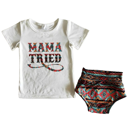 Summer  Mama Tried Southwest Baby Bummies - Kids Clothes