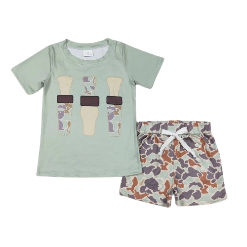 DUCKCALL CAMO Style Summer Shorts Outfit Set